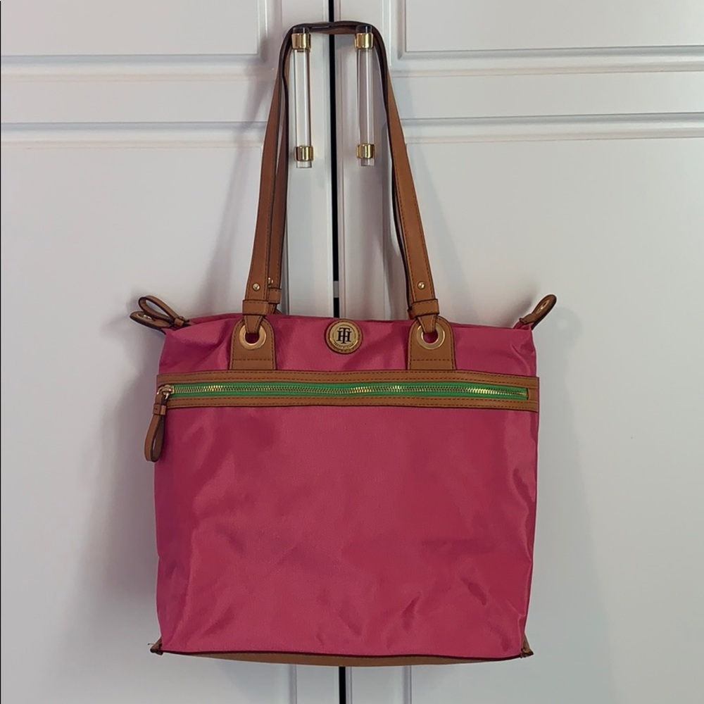 Pink Tommy Hilfiger tote bag